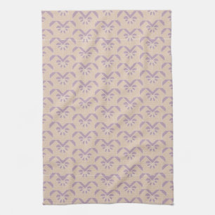Upside down lavender pattern tea towel