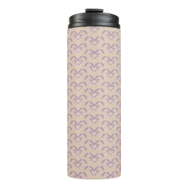 Upside down lavender pattern thermal tumbler (Front)