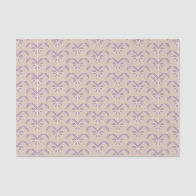 Upside down lavender pattern tissue paper (Front)