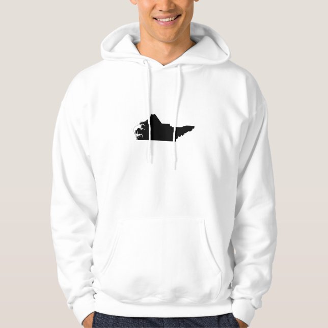 Upside Down Map of North Carolina Hoodie (Front)