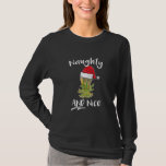 Upside Down Pineapple Christmas Santa Hat Naughty T-Shirt<br><div class="desc">Upside Down Pineapple Christmas Santa Hat Naughty AND Nice Shirt. Perfect gift for your dad,  mum,  papa,  men,  women,  friend and family members on Thanksgiving Day,  Christmas Day,  Mothers Day,  Fathers Day,  4th of July,  1776 Independent day,  Veterans Day,  Halloween Day,  Patrick's Day</div>