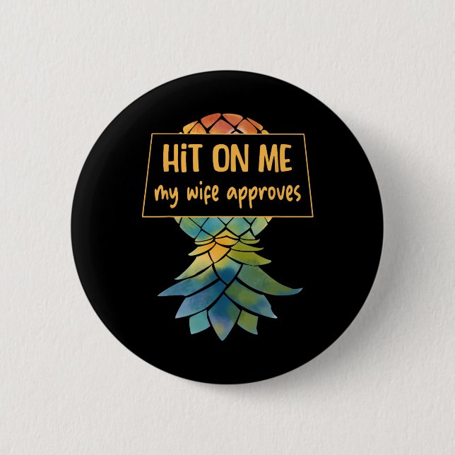 Upside Down Pineapple Cruise Subtle Swinger Funny  6 Cm Round Badge (Front)