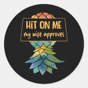 Upside Down Pineapple Cruise Subtle Swinger Funny  Classic Round Sticker