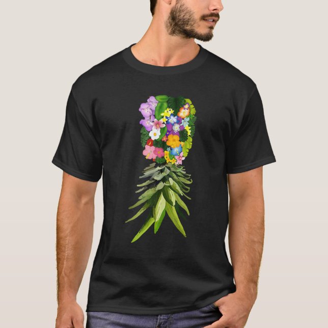 Upside Down Pineapple Floral Swinger Men Women Kid T-Shirt (Front)