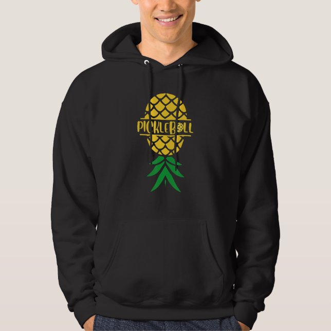 Upside Down Pineapple Pickleball Swinger Hoodie (Front)