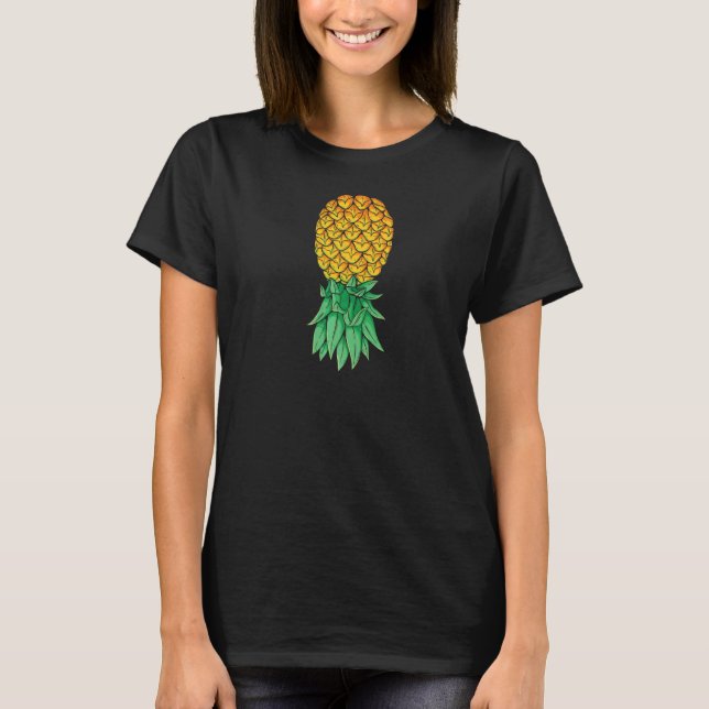 Upside Down Pineapple  Polyamory And Polyamorous T-Shirt (Front)