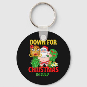 Upside Down Pineapple Santa In July Mid Year Chris Key Ring