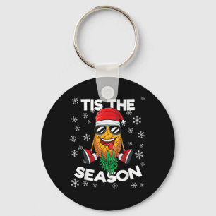 Upside Down Pineapple Santa Tis Season Christmas S Key Ring