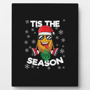 Upside Down Pineapple Santa Tis Season Christmas S Plaque