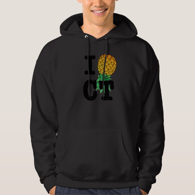 Upside Down Pineapple Subtle Connecticut Ct  Swing Hoodie (Front)
