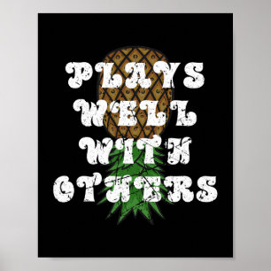 Upside Down Pineapple Subtle Ohio OH Funny Swinger Poster