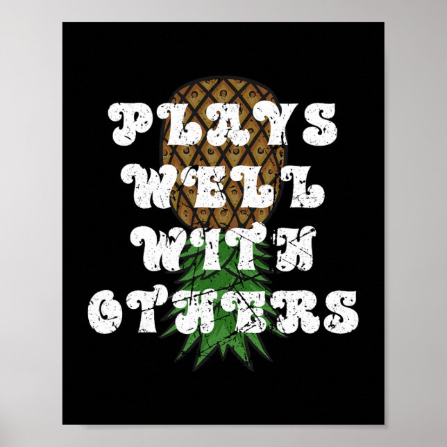 Upside Down Pineapple Subtle Ohio OH Funny Swinger Poster (Front)