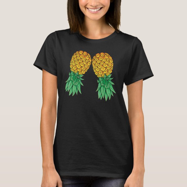 Upside Down Pineapples  Polyamory And Polyamorous T-Shirt (Front)