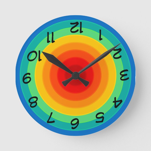 Upside down rainbow clock (Front)