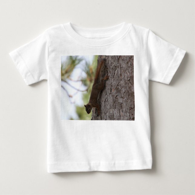 Upside Down Squirrel Baby T-Shirt (Front)