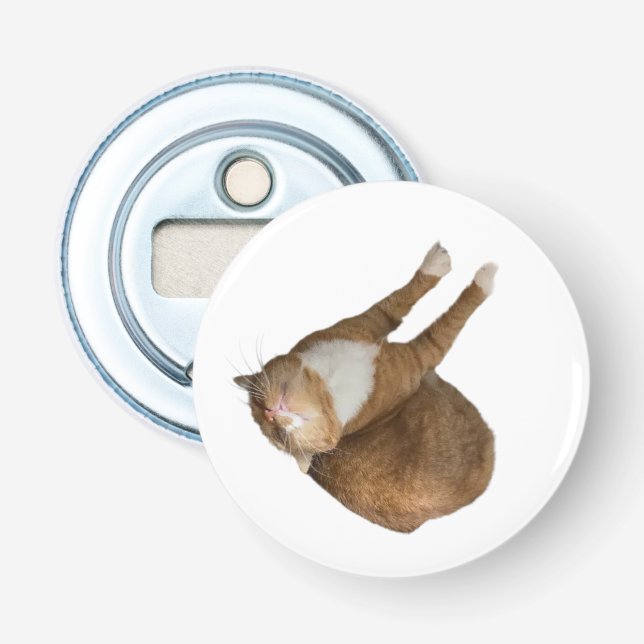 Upside-Down Sunshine Cat Bottle Opener (Front)