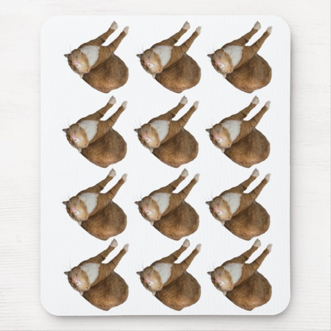 Upside-Down Sunshine Cat Mouse Pad (Front)