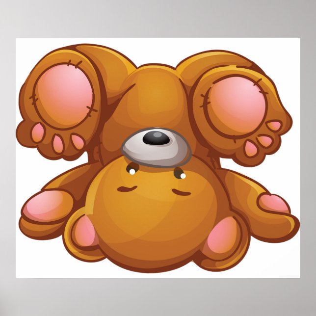 Upside Down Teddy Bear Poster (Front)
