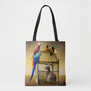 Upside-Down World of the Gilded Cage Tote Bag