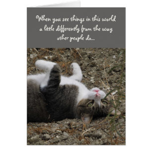 Upside Down You're Special Kitty Card