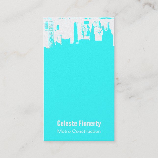 Upside Downtown Snow Sky Business Card (Front)