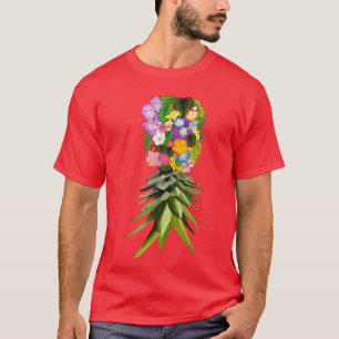 UpsideDown Pineapple Floral Swinger Men Women Kids T-Shirt