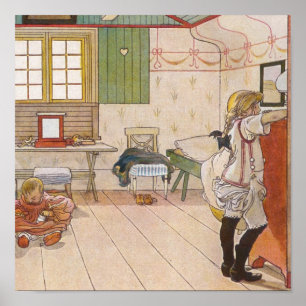 Upstairs Attic Bedroom with Baby Sister. Poster