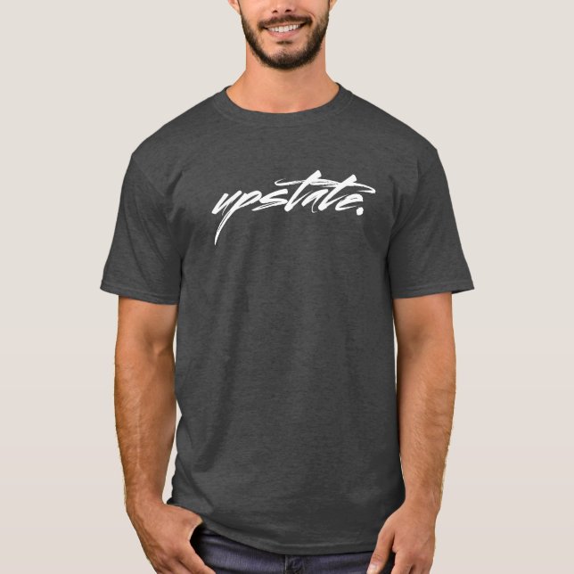 Upstate clothing mens black scratch tee (Front)