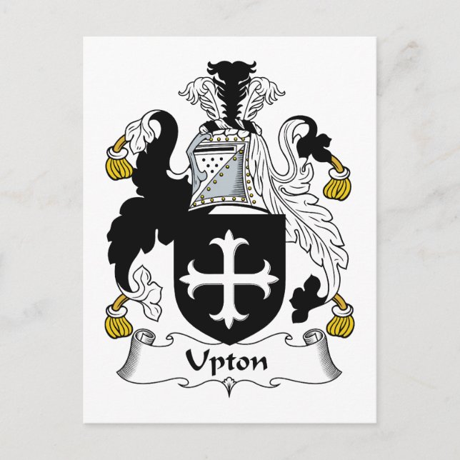 Upton Family Crest Postcard (Front)