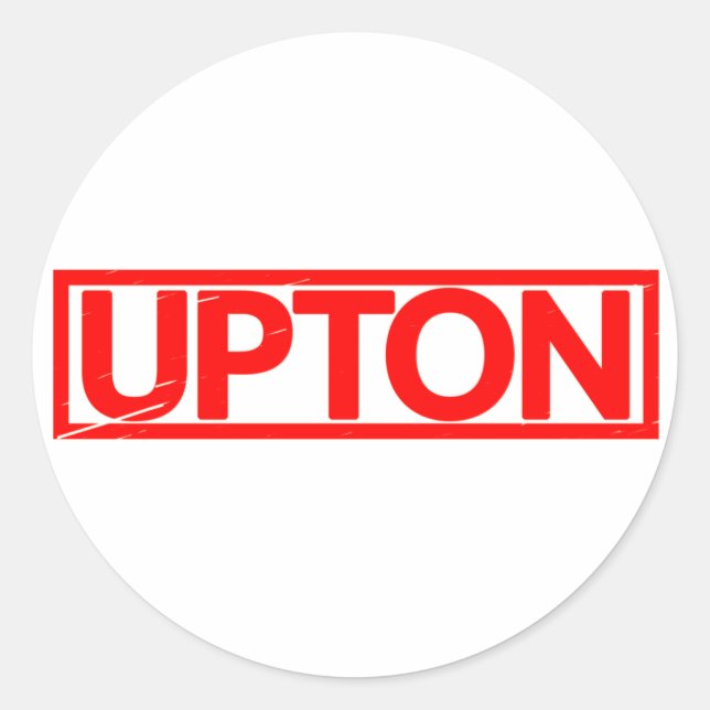 Upton Stamp Classic Round Sticker (Front)