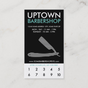 uptown barbers loyalty card