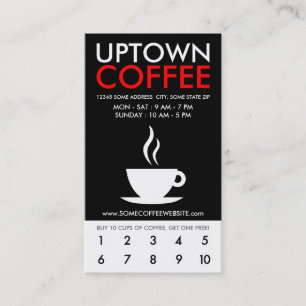 uptown coffee loyalty card