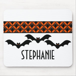 Uptown Glam Bats Halloween Mousepad