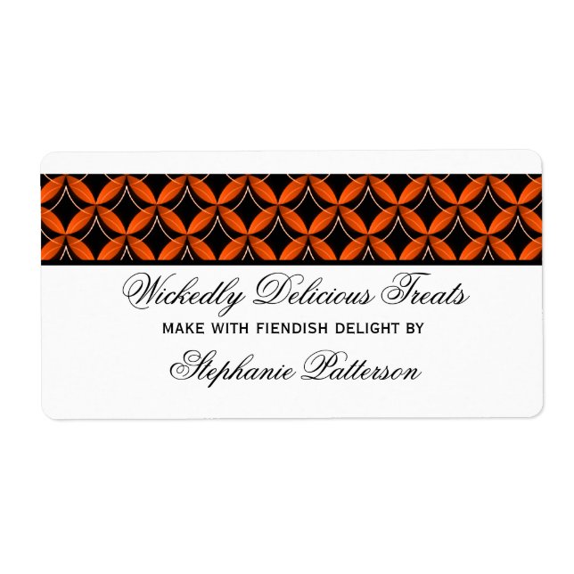 Uptown Glam Fancy Halloween Baking Labels (Front)