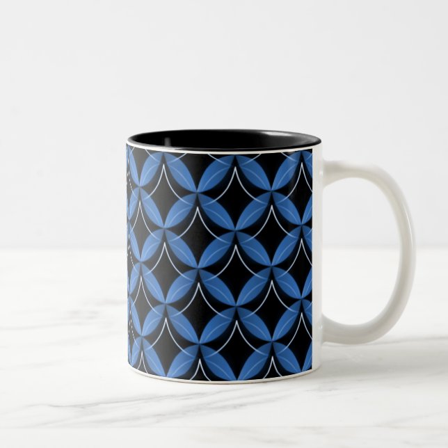 Uptown Glam Mug, Royal Blue Two-Tone Coffee Mug (Right)
