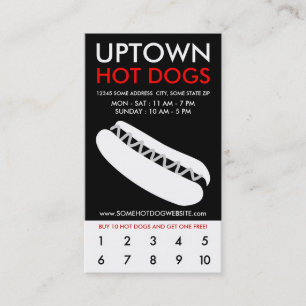 uptown hot dogs loyalty card