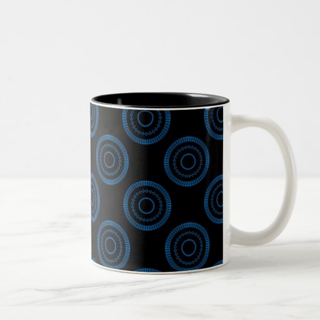 Uptown Posh Mug, Dark Blue Two-Tone Coffee Mug (Right)