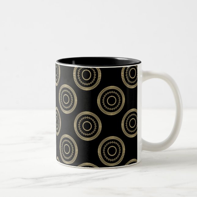 Uptown Posh Mug, Gold Two-Tone Coffee Mug (Right)