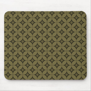 Uptown Retro Mousepad, Olive Green Mouse Pad