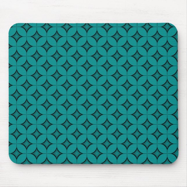 Uptown Retro Mousepad, Teal Mouse Pad (Front)