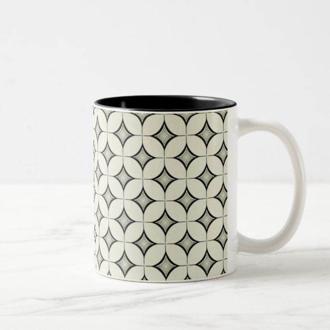 Uptown Retro Mug, Ivory Two-Tone Coffee Mug (Right)