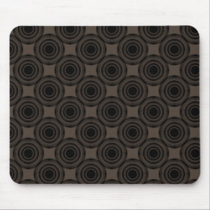 Uptown Trendy Circles Mousepad, Mocha Mouse Pad