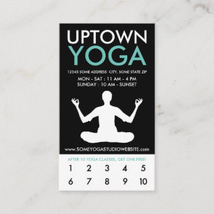 uptown yoga loyalty card