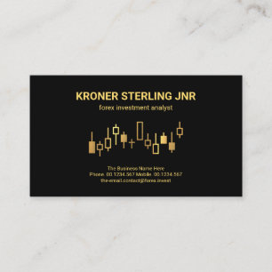 Uptrend Gold Stock Graph Financial Director Business Card