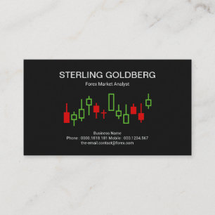 Uptrend Movement Stock Exchange Graph Forex Dealer Business Card