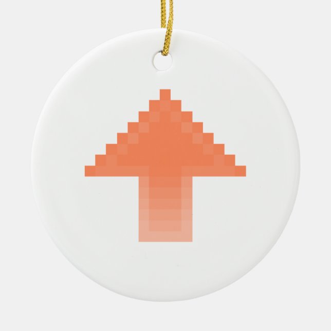 Upvote Ceramic Ornament (Front)