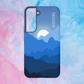 Upward Trajectory Minimalist Blue Mountain Edition Samsung Galaxy Case
