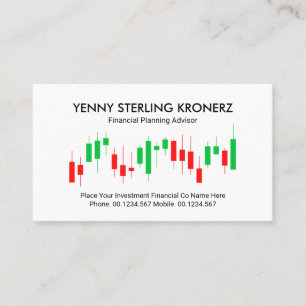Upward Trend Stock Market Graph Business Card