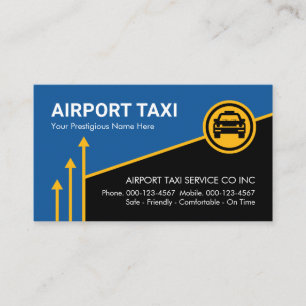 Upwards Yellow Sky Arrows Airport Runway Business Card