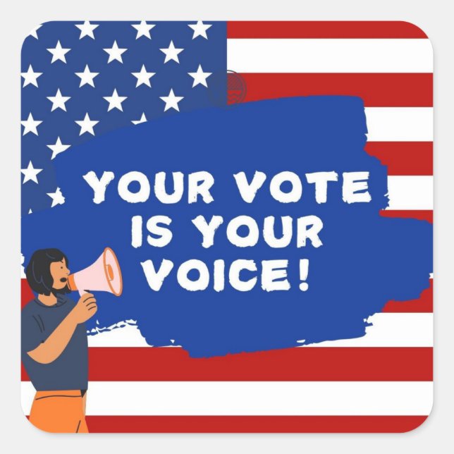 Ur vote  square sticker (Front)